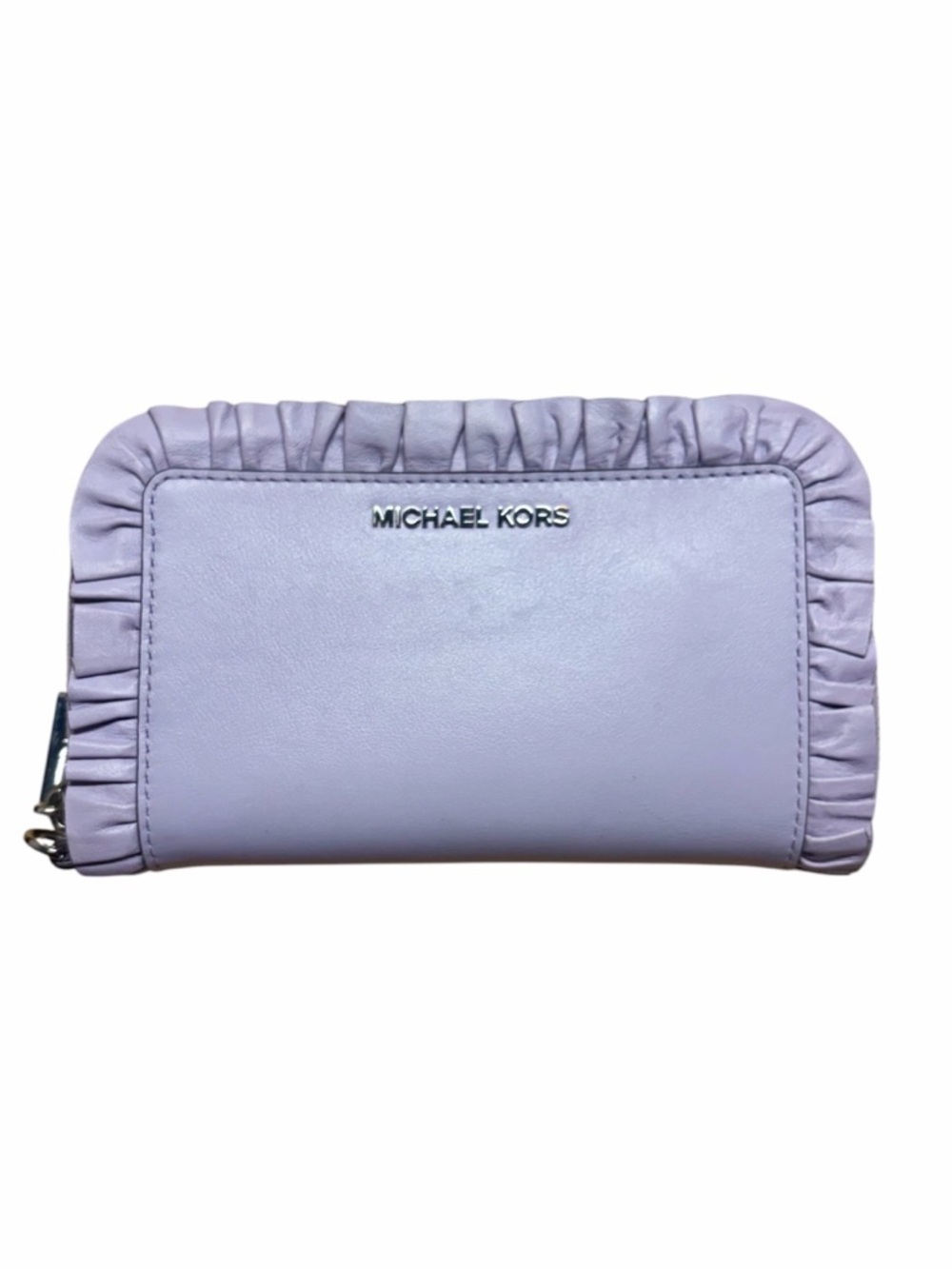 Michael Kors Lilac Ruffle Zip Wallet So Adorable and Feminine 🎀